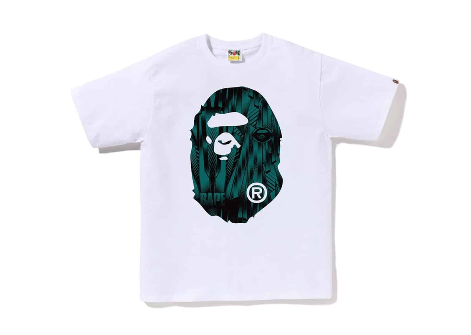 Bape Speed Racer Big Ape Head Tee White/Blue