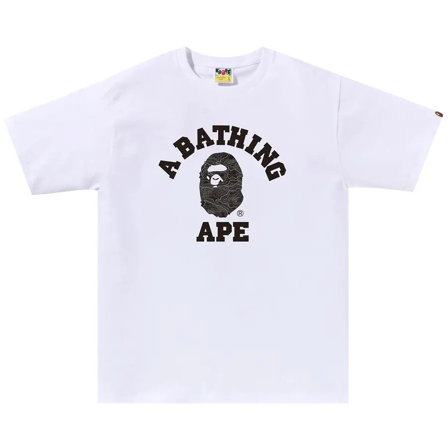 Bape Layered Line Camo Tee White/Black