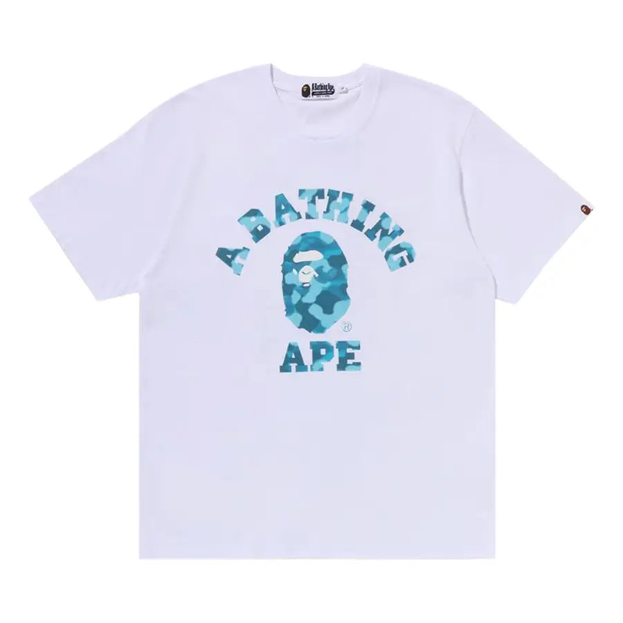 Bape Radiation Blue Camo College Tee