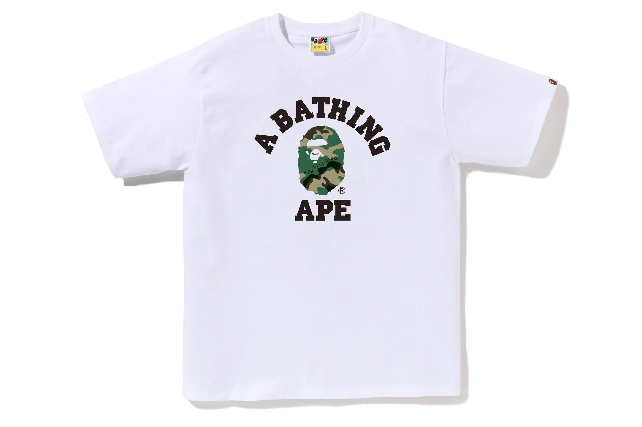 Bape Woodland Camo College Tee