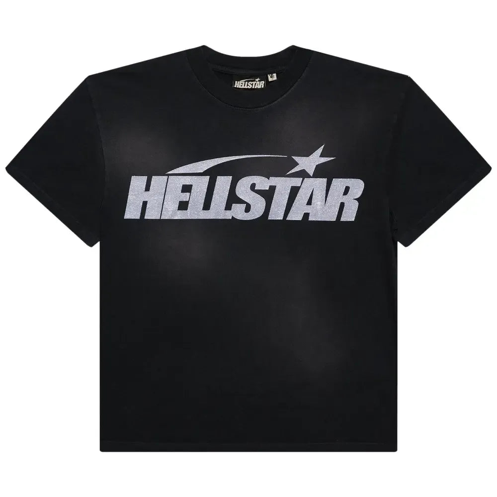 Hellstar Classic Glitter Logo Tee Black